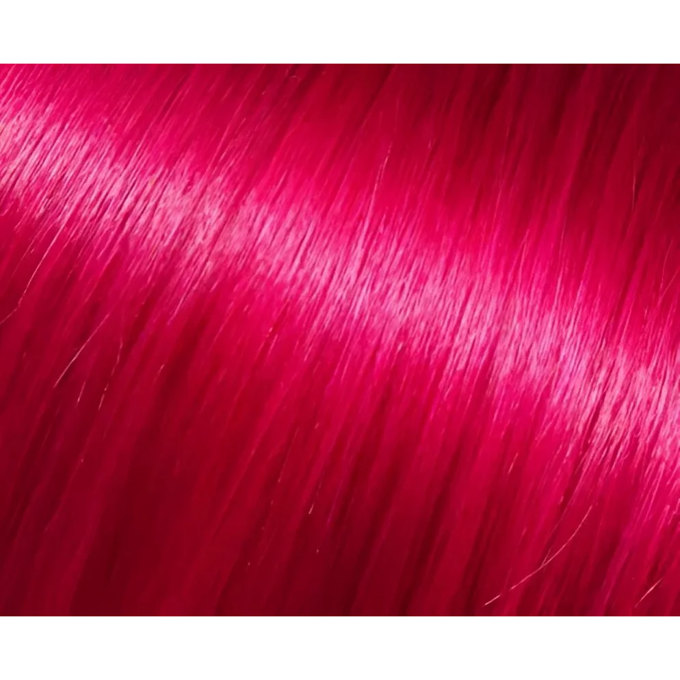 Vibrant magenta babe hair extensions with shiny smooth human hair for 360 degree movement