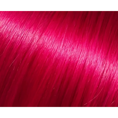 Vibrant magenta babe hair extensions with shiny smooth human hair for 360 degree movement