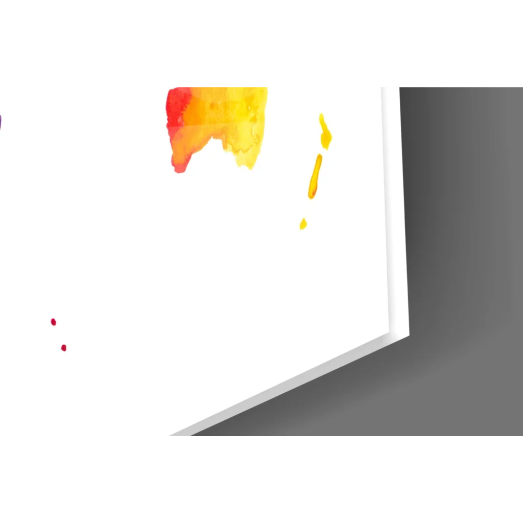 Vibrant watercolor Australia map canvas wall art in reds and yellows