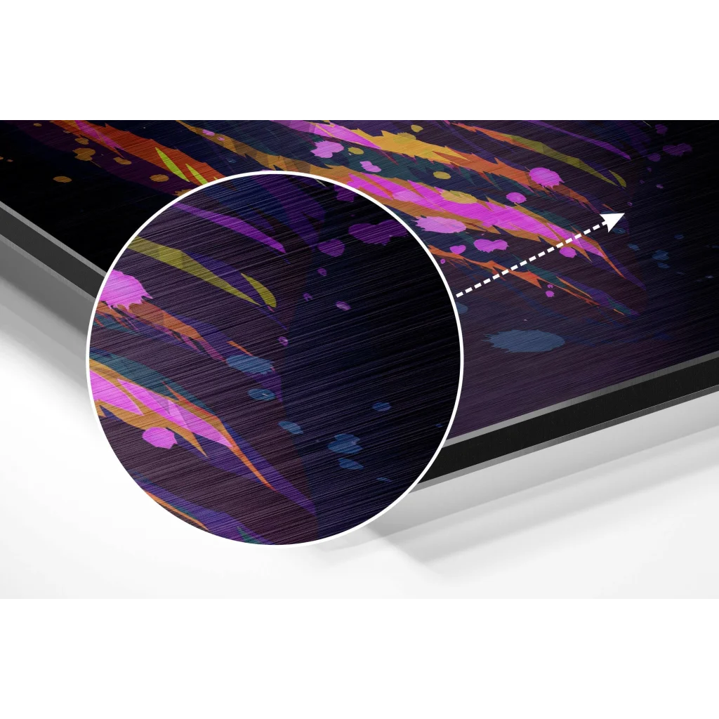 glass wall art Silver 2019 MacBook Pro on brushed aluminium dibond panel