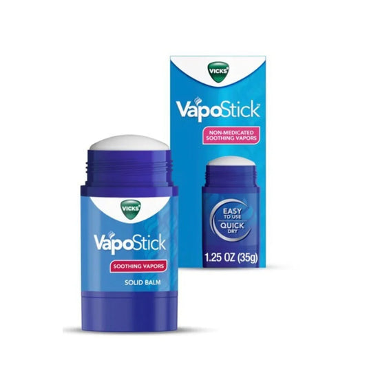 Vicks VapoStick non-medicated solid balm in blue stick with white cap