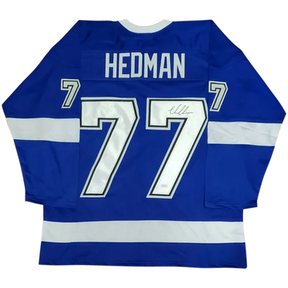 Victor Hedman autographed Tampa Bay Lightning blue jersey #77