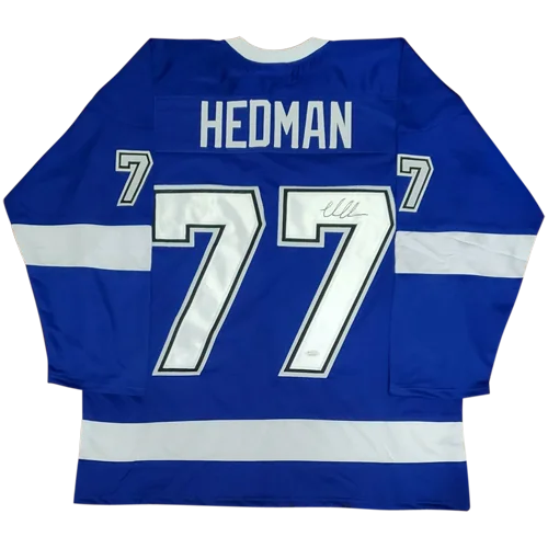 Victor Hedman autographed Tampa Bay Lightning blue jersey #77