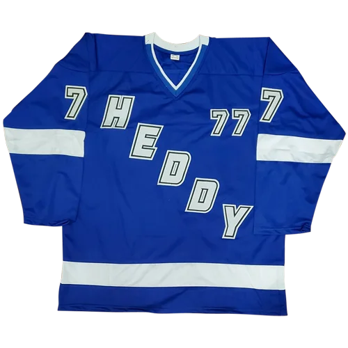 Victor Hedman autographed Tampa Bay Lightning blue #77 custom jersey