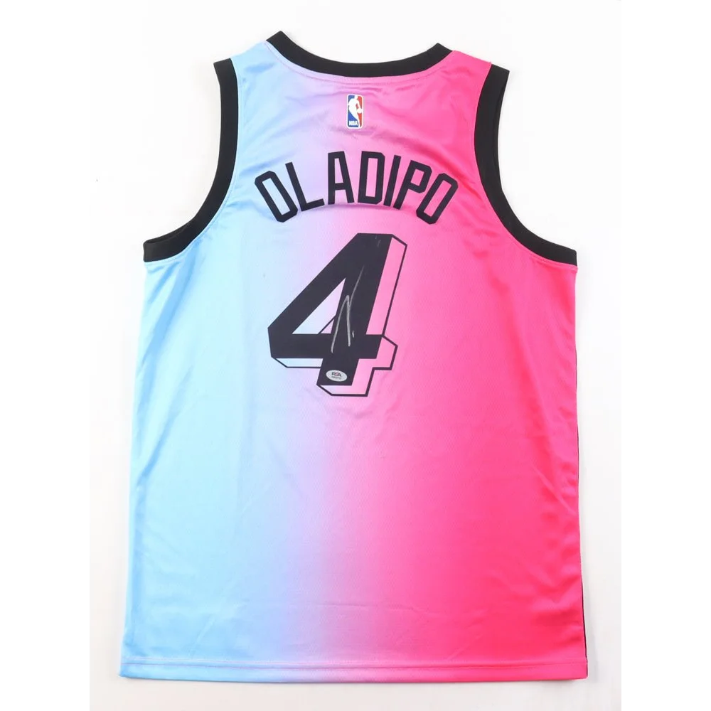 Victor Oladipo Miami Heat ViceVersa gradient jersey in the signed PSA authenticated product