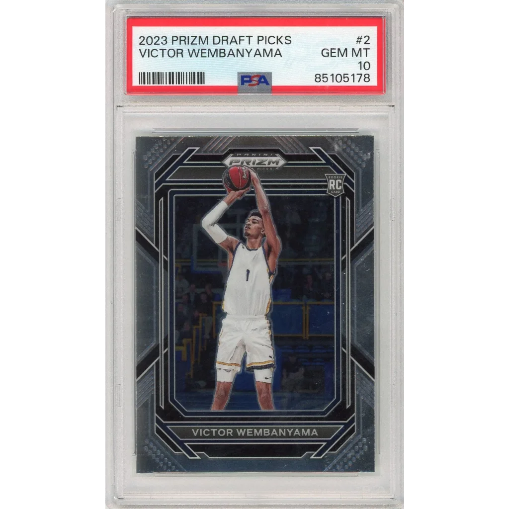 Victor Wembanyama 2023 Prizm Rookie PSA 10 Gem Mint Card