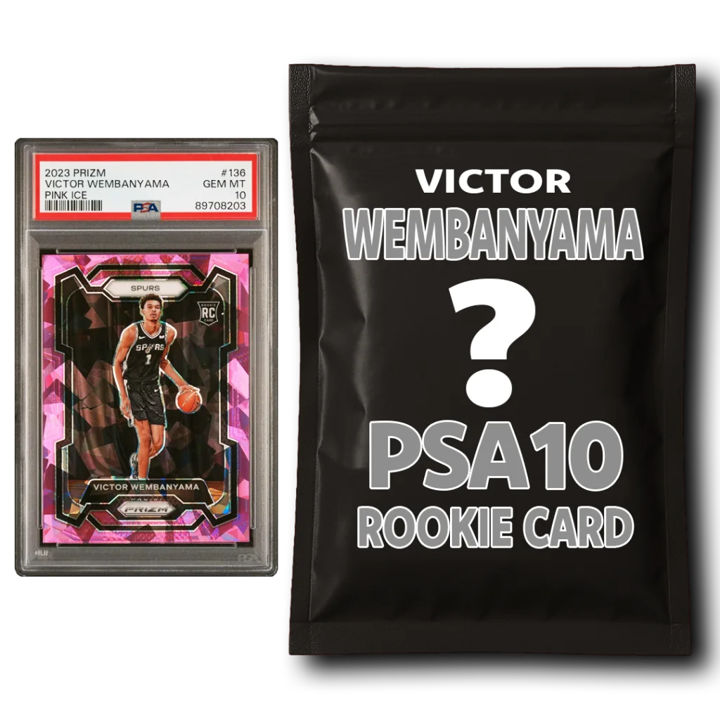 Vibrant Victor Wembanyama Panini Prizm PSA 10 rookie card in Spurs jersey