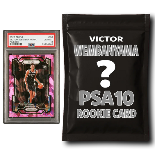 Vibrant Victor Wembanyama Panini Prizm PSA 10 rookie card in Spurs jersey