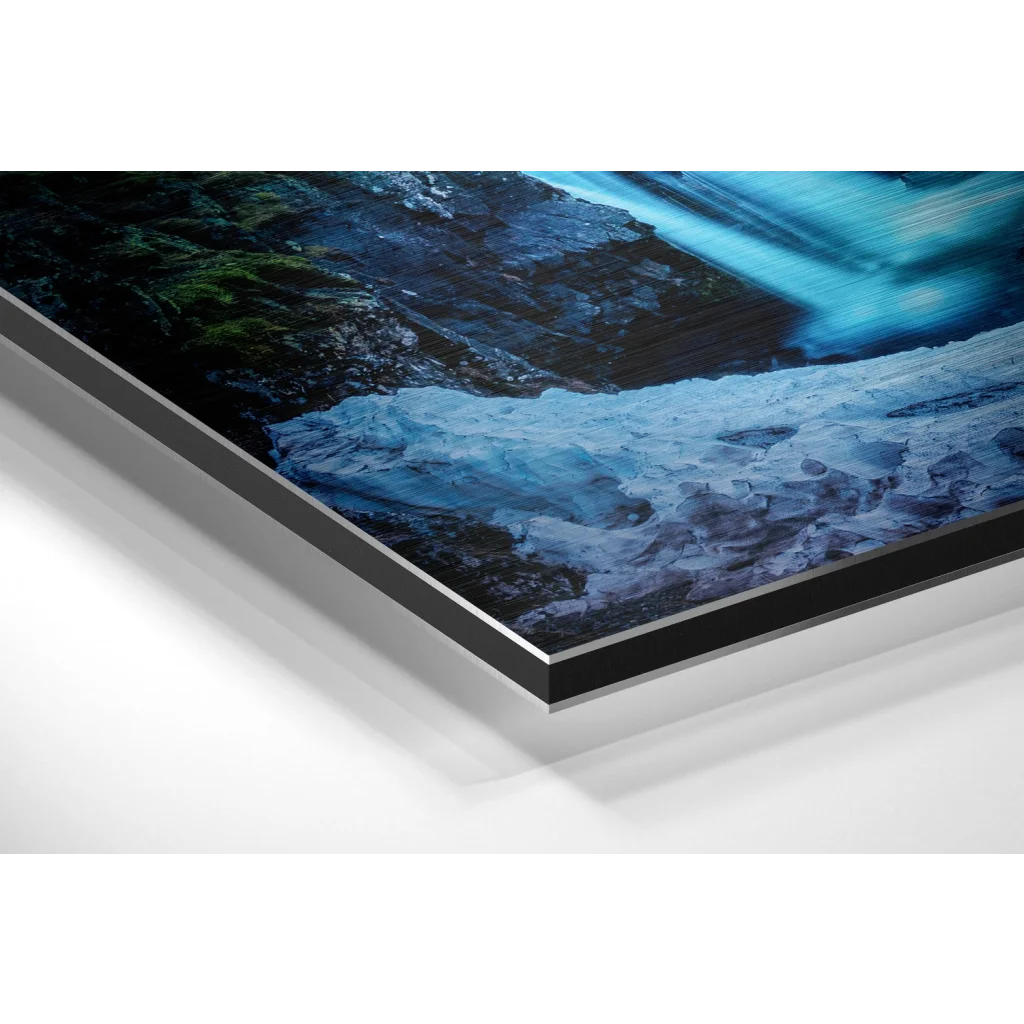 Stunning Aurora Brushed Aluminium Dibond Wall Art | Glass Wall Art Print | vintageantiquesgifts.com