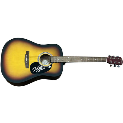 Vince Gill autographed sunburst acoustic guitar with glossy finish