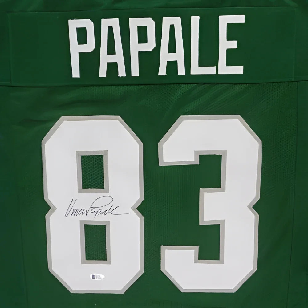 Vince Papale autographed Philadelphia Eagles green #83 jersey back