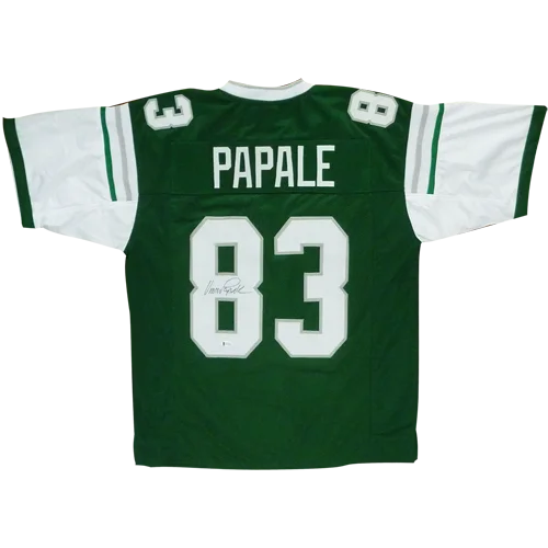 Vince Papale autographed Philadelphia Eagles green #83 jersey back