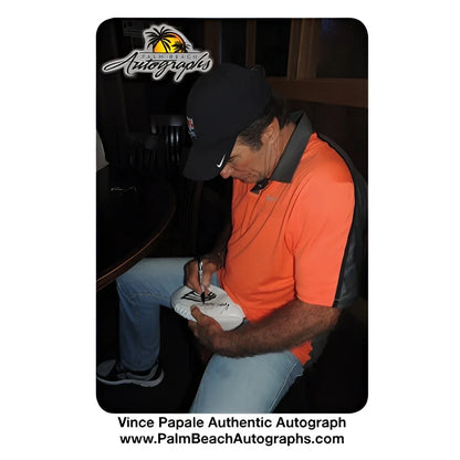 Vince Papale autographed Philadelphia Eagles football with invincible inscription