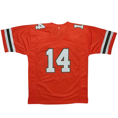 Vinny Testaverde autographed Miami Hurricanes orange jersey #14