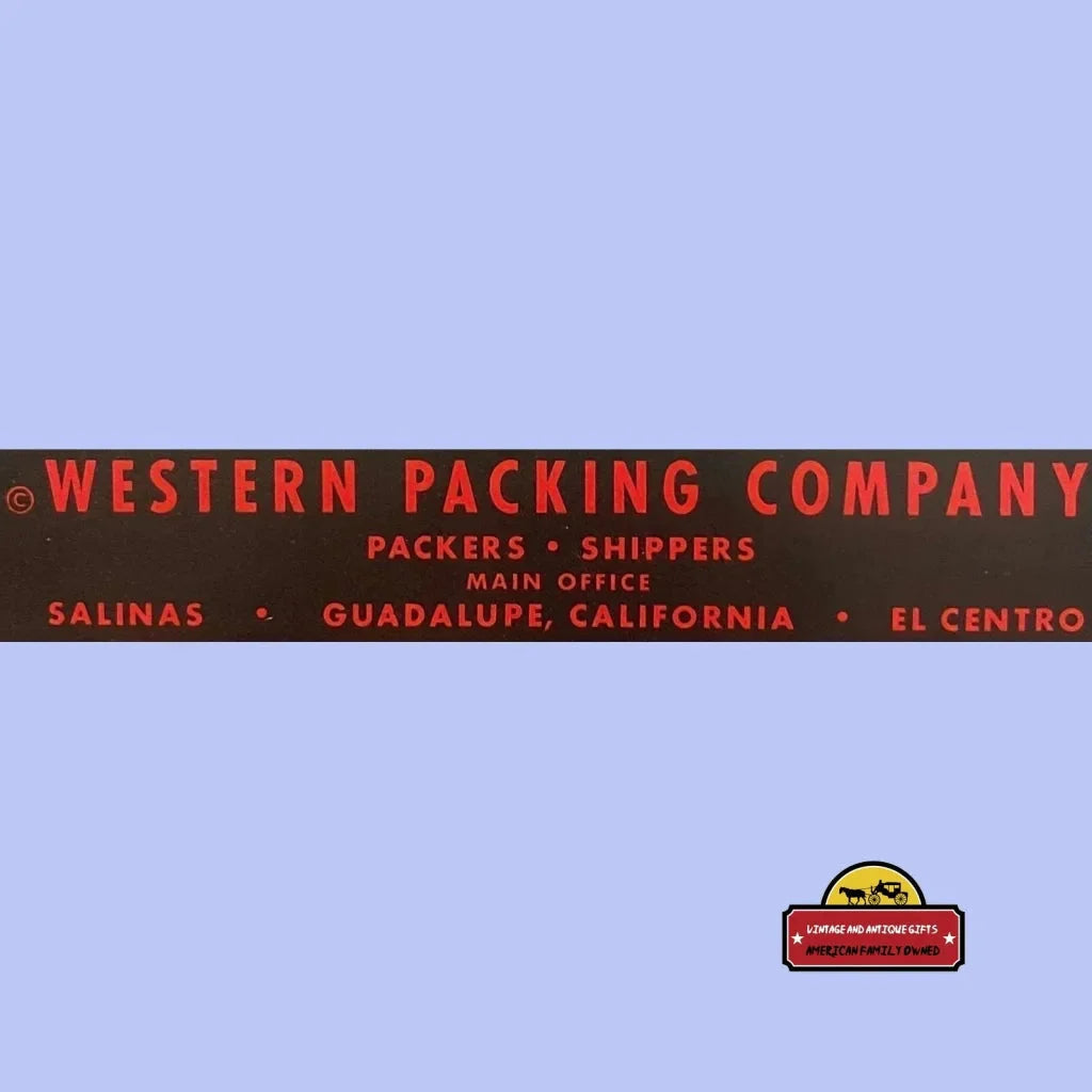 Vintage Western Packing Company crate label showcasing 1940s Challenger Crate spirit