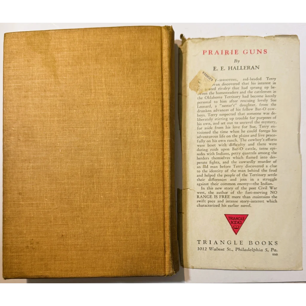 Vintage Prairie Guns Book with Dust Jacket Western Americana Classic for Collectors