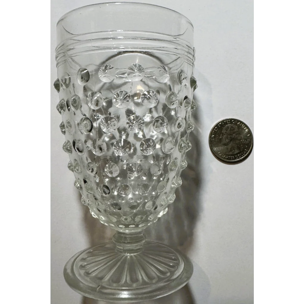 Vintage 1950s Anchor Hocking Hobnail shot and juice glass with hobnail pattern