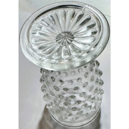 Vintage Anchor Hocking Hobnail tumbler with fluted base for shot and juice drinks