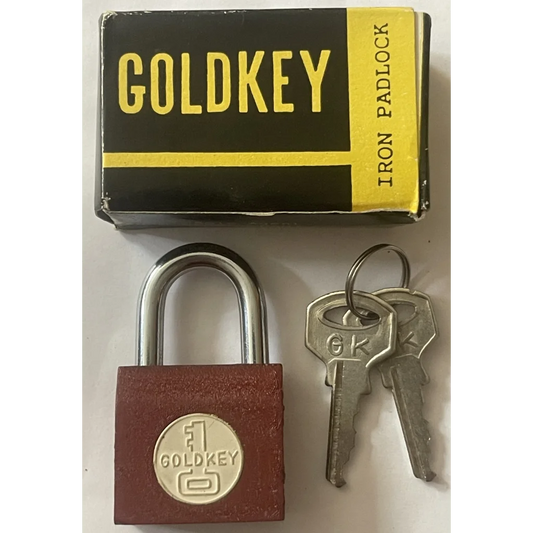 Vintage 1950s Goldkey Iron Padlock For Vending/gumball Machines Amazing Quality! Collectibles Authentic