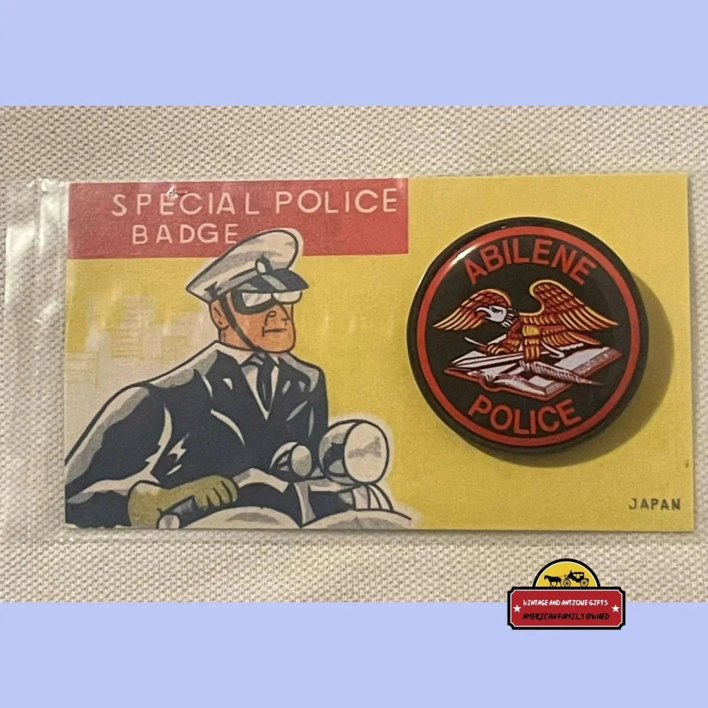 Vintage Tin Litho Special Police Badge Abilene 1950s - Advertisements - Antique Misc. Collectibles And Memorabilia.