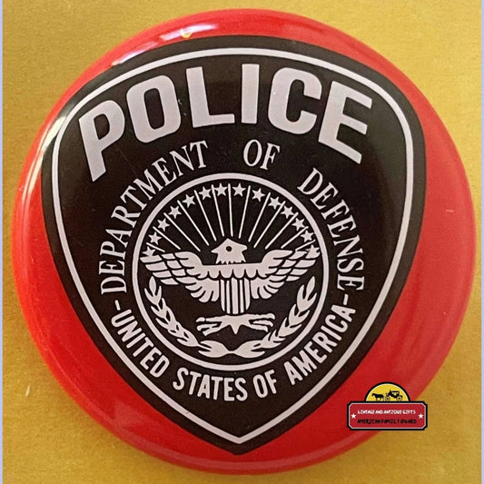 Vintage 1950s Tin Litho Special Police Badge Department of Defense Advertisements Rare Badge: