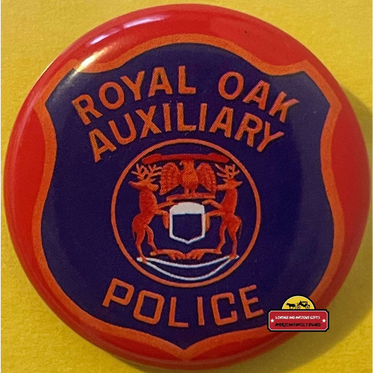 Vintage 1950s Tin Litho Special Police Badge Royal Oak Auxiliary MI Collectibles Rare - Discover Fascinating History!