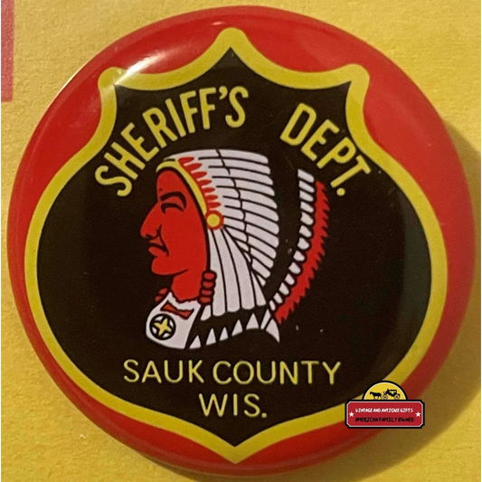 Vintage 1950s Tin Litho Special Police Badge Sauk County Wisconsin Sheriff’s Dept. Collectibles Unique Toys Rare