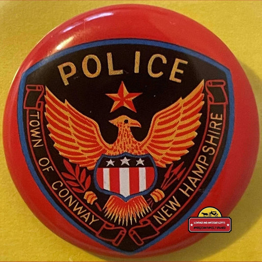 Vintage 1950s Tin Litho Special Police Badge Town of Conway NH Collectibles Rare | Beautifully Crafted Collectible!