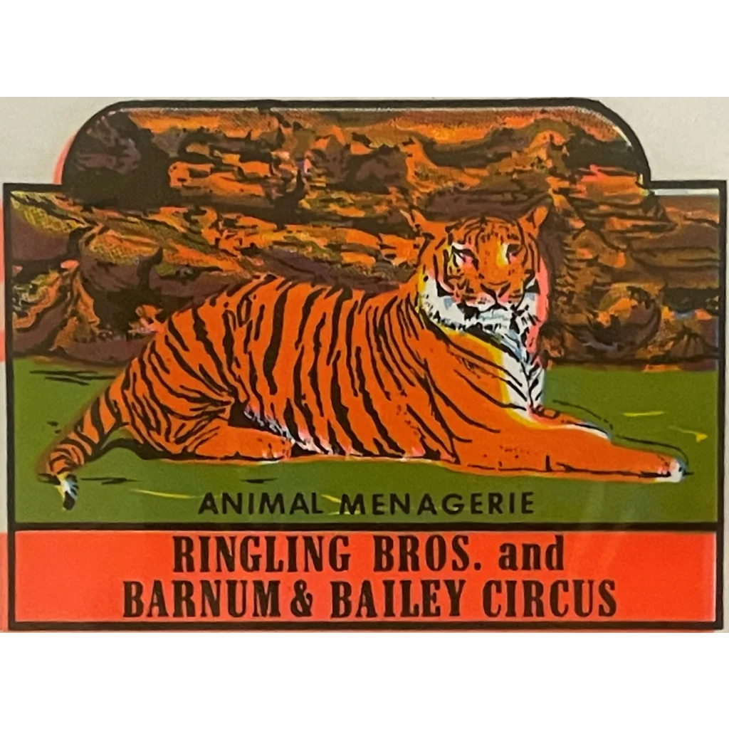 Vintage 1950s 🤡 Ringling Bros. Barnum & Bailey Circus Decals Clowns Tigers 3 Ring Advertisements and Antique Gifts