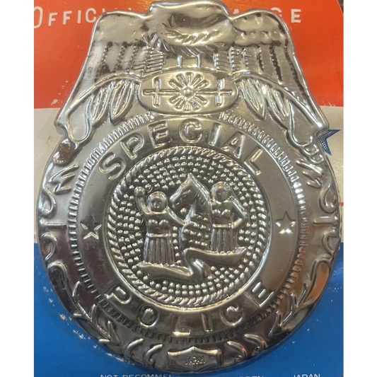 Vintage 1950s Tin Special Police Badge On Original Card Collectibles and Antique Gifts Home page Authentic - Adds