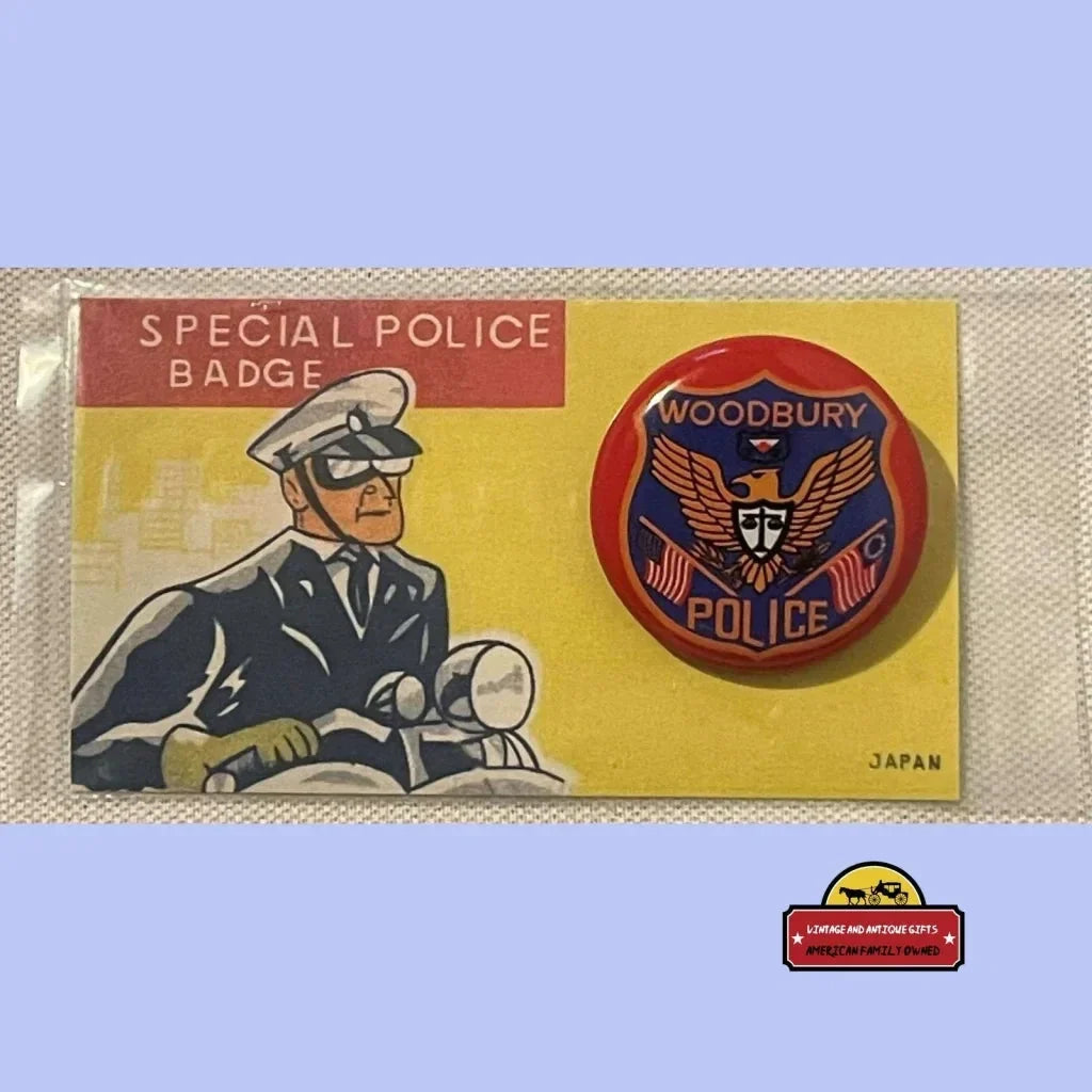 Vintage 1950s Tin Litho Special Police Badge Woodbury Advertisements Collectible | Rare Find!