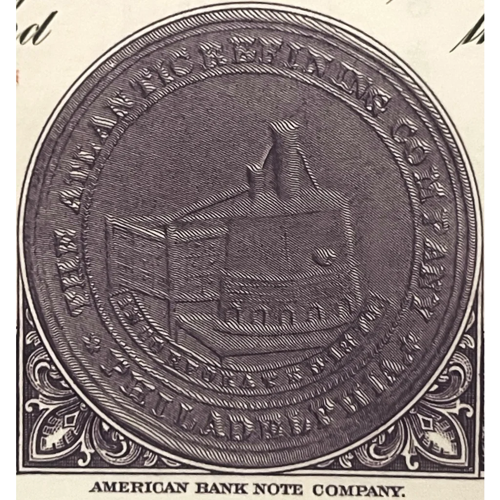 Vintage 1960s Atlantic Refining Company Stock Certificate Oil Americana! Purple Collectibles - Americana