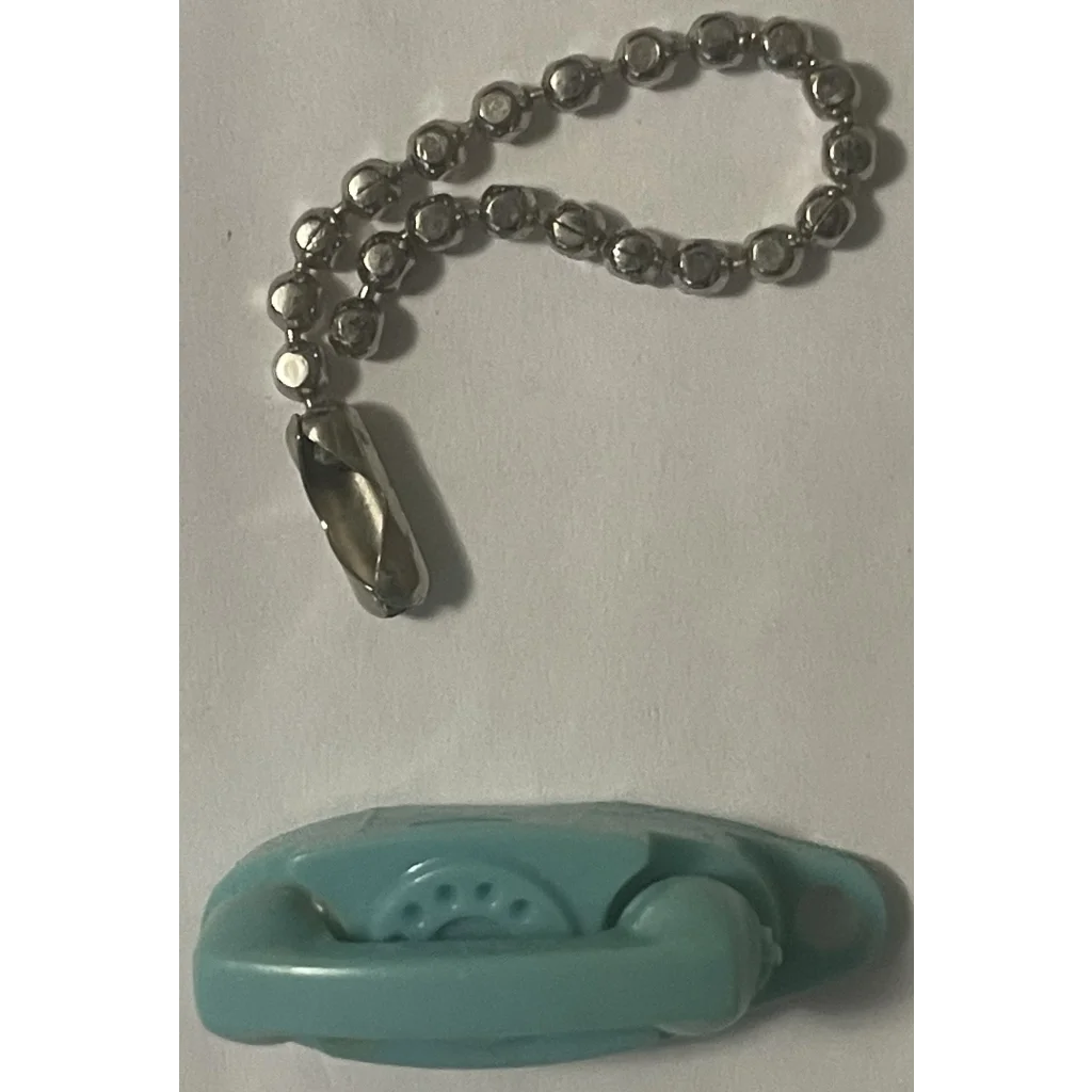 Vintage 1960s Blue Teal Princess Phones Keychain Key Chain Highly Collectible! - Collectibles - Antique Misc.