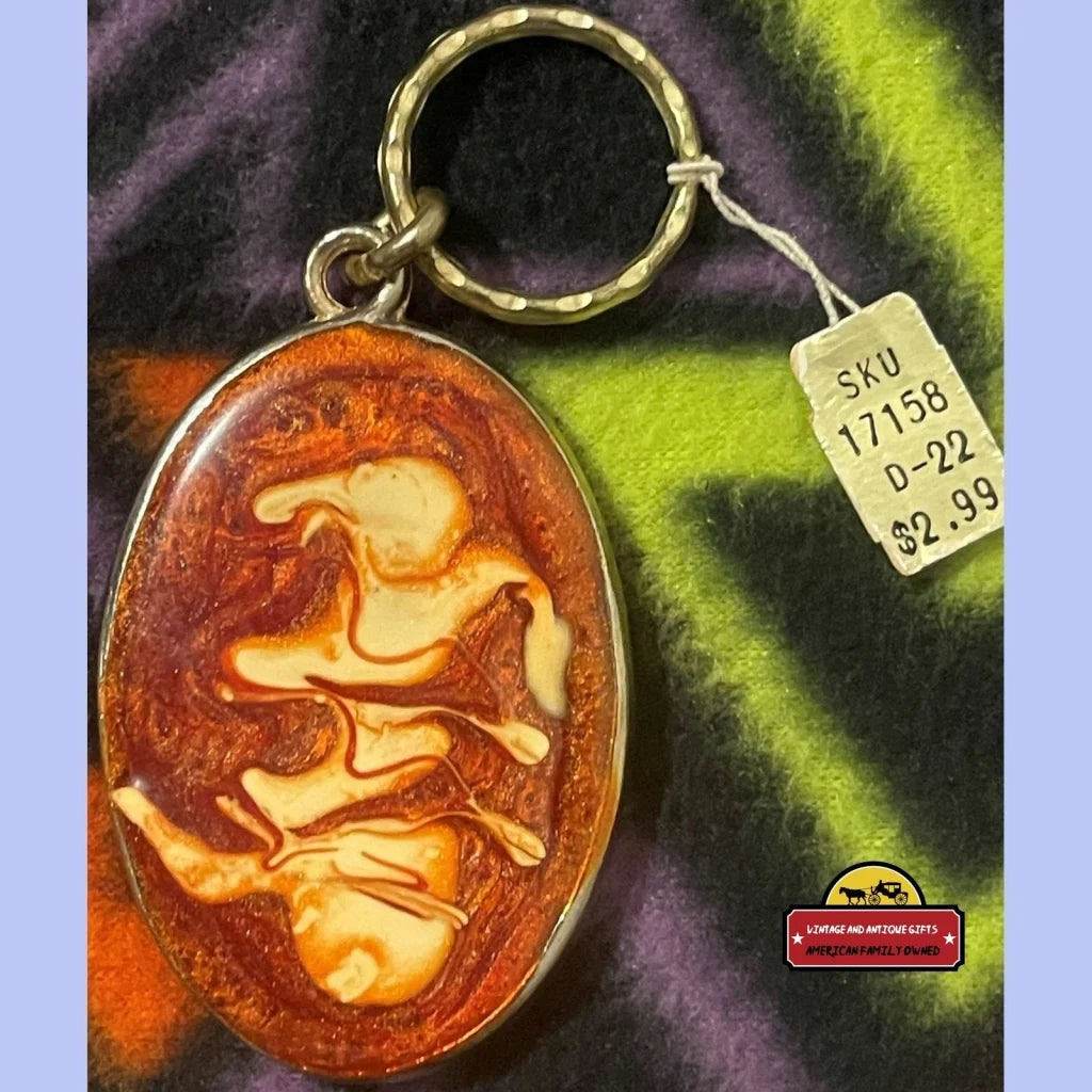 Vintage 1960s Handmade Keychain Pendant Wall Decor Bakelight?, Advertisements Antique Collectible Items | Memorabilia