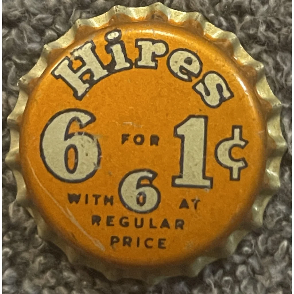 Vintage 1960s Hires Draft Root Beer Cork Bottle Cap Rip 2022 Advertisements and Antique Gifts Home page 1950s