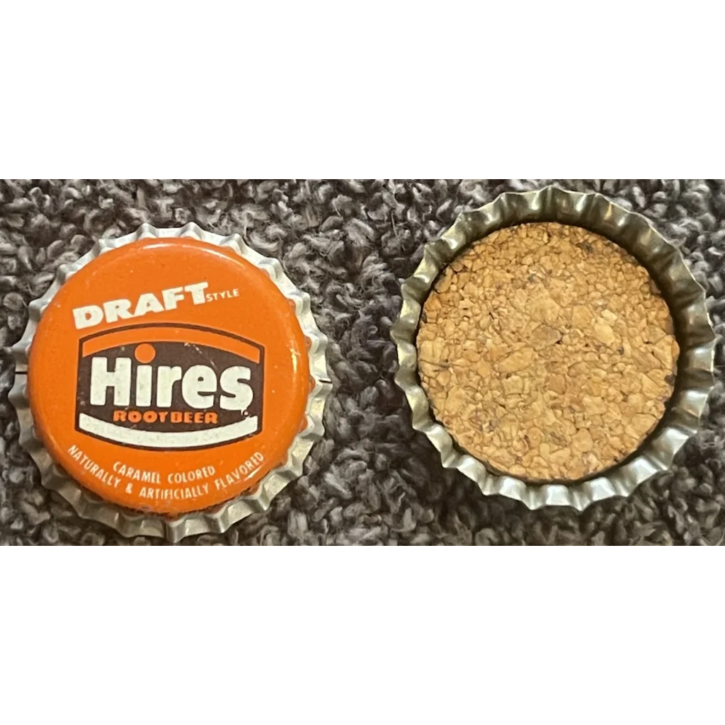Vintage 1960s Hires Draft Root Beer Cork Bottle Cap Rip 2022 Advertisements Antique and Caps Rare - Collectible