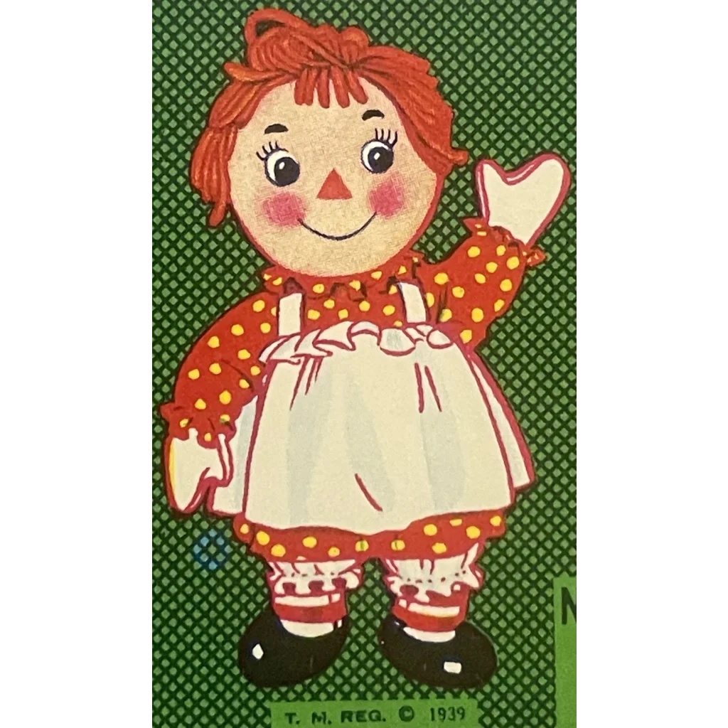 Vintage 1960s ⭐️ Raggedy Ann Can Label Chicago IL American and Illinois Icon! Advertisements Rare