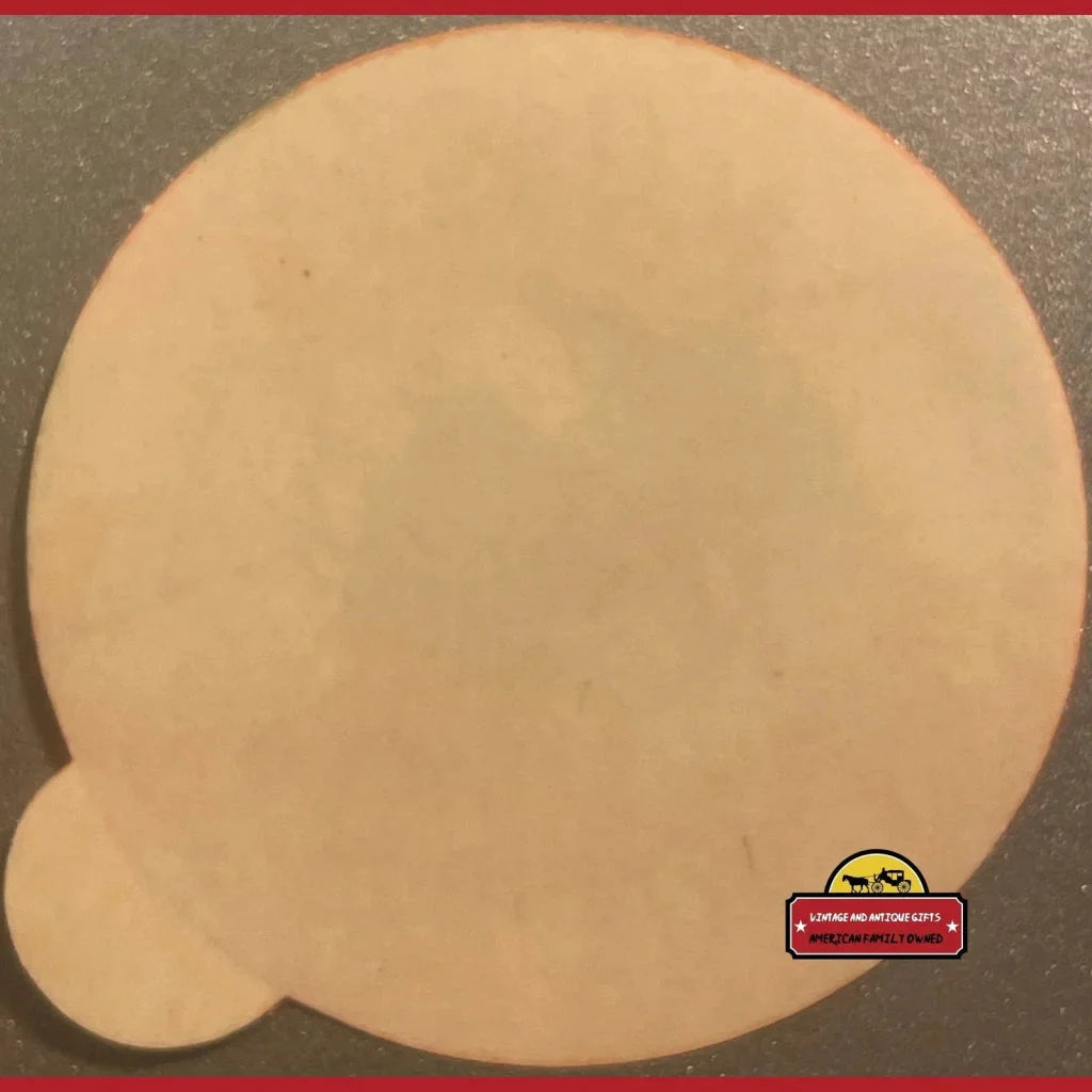 Circular wooden pizza peel showcasing a Rare 1960s Civil Rights Sticker for antique gifts