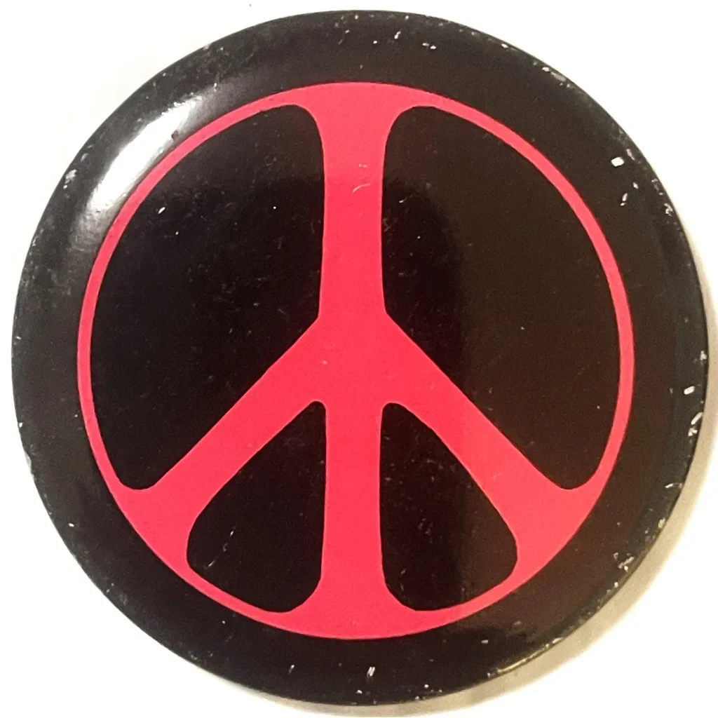 Vintage 1960s USA Neon Peace Pin Pinback Civil Rights Vietnam War Americana! Collectibles and Antique Gifts Home page