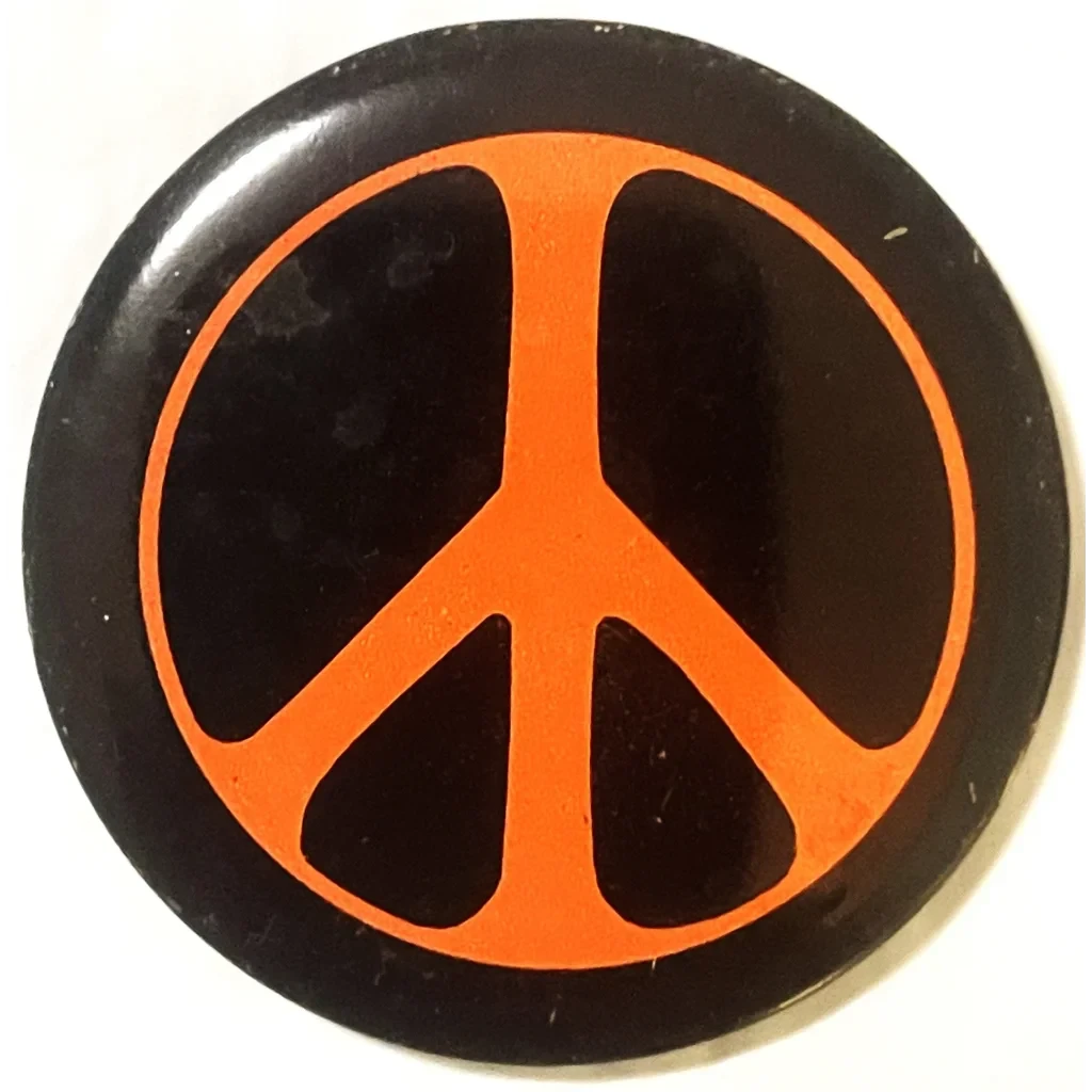Vintage 1960s USA Neon Peace Pin Pinback Civil Rights Vietnam War Americana! Collectibles Antique Collectible Items