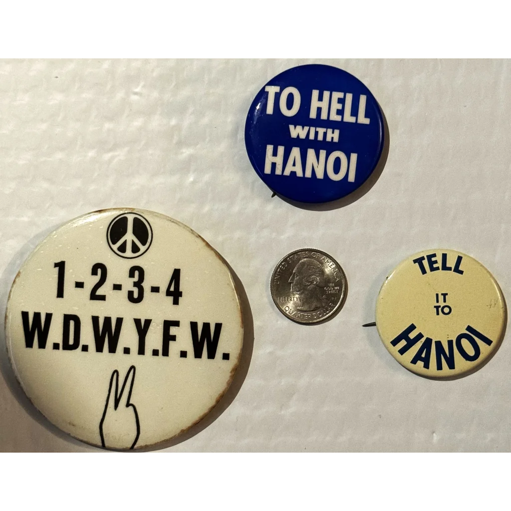 Rare 1960s Vietnam War Protest Pin: Historic Era – Vintage and