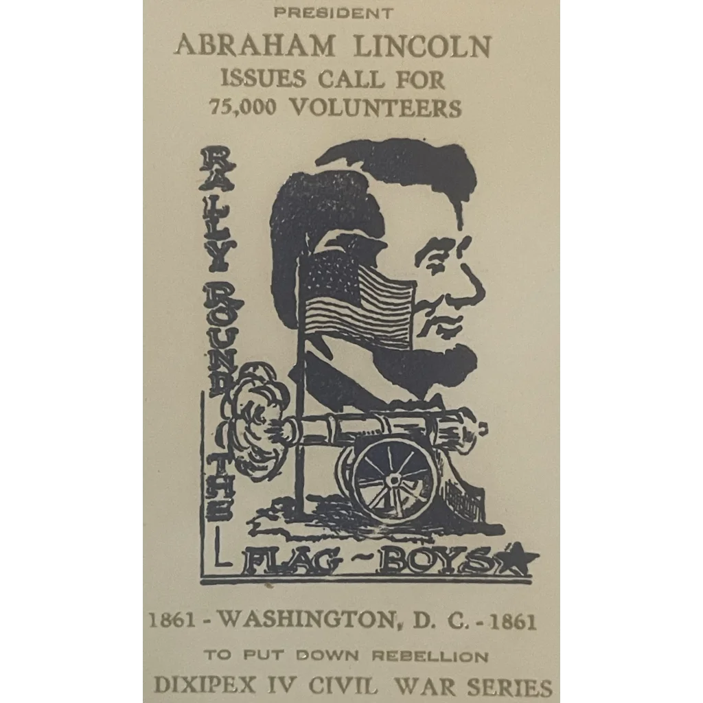 Vintage 1961 📣 Civil War Centennial Series Lincoln Embossed Stamped Envelope Collectibles Antique Collectible Items