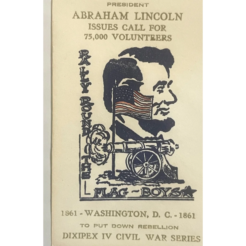 Vintage 1961 📣 Civil War Centennial Series Lincoln Embossed Stamped Envelope Collectibles Envelope: A Historic