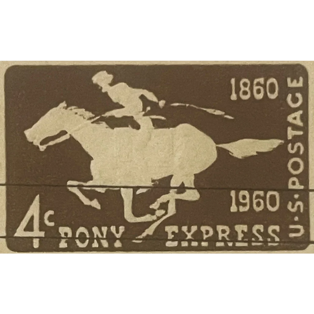 Postage stamp shows silhouette of horse and rider, celebrating Civil War’s Jefferson Davis