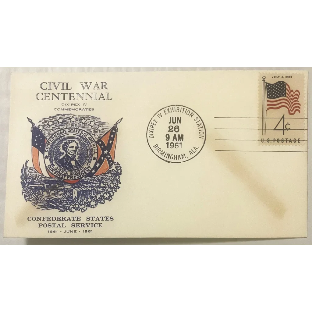 First day cover envelope celebrating Civil War Centennial with Jefferson Davis design