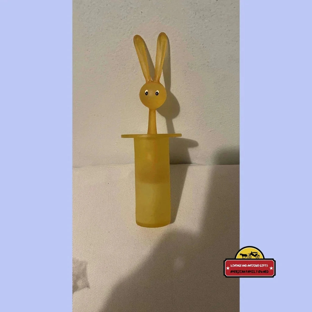 Yellow rabbit toothpick holder bottle opener with cute ears and charming face