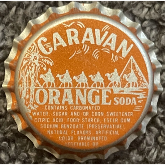 Vintage 1970s Caravan Orange Soda Bottle Cap Salisbury Nc Egypt Pyramid Advertisements Antique and Caps Explore