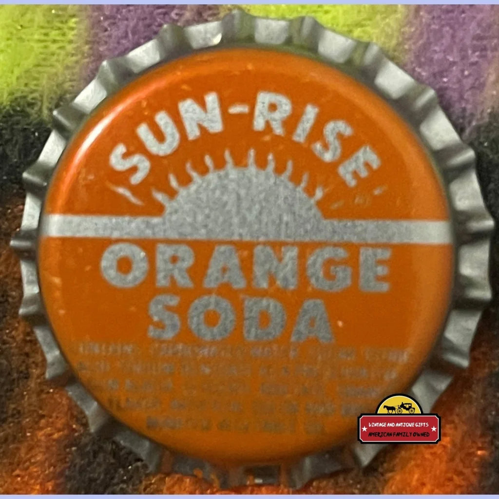 Vintage 1970s Coke Sun-Rise 🍊 Orange Soda Bottle Cap Coca Cola Moultrie GA Advertisements Antique and Caps Collectible