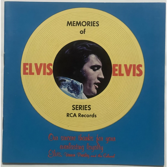 Vintage 1970s Elvis Presley Commemorative RCA Records Promo Book Advertisements Rare | Limited Edition