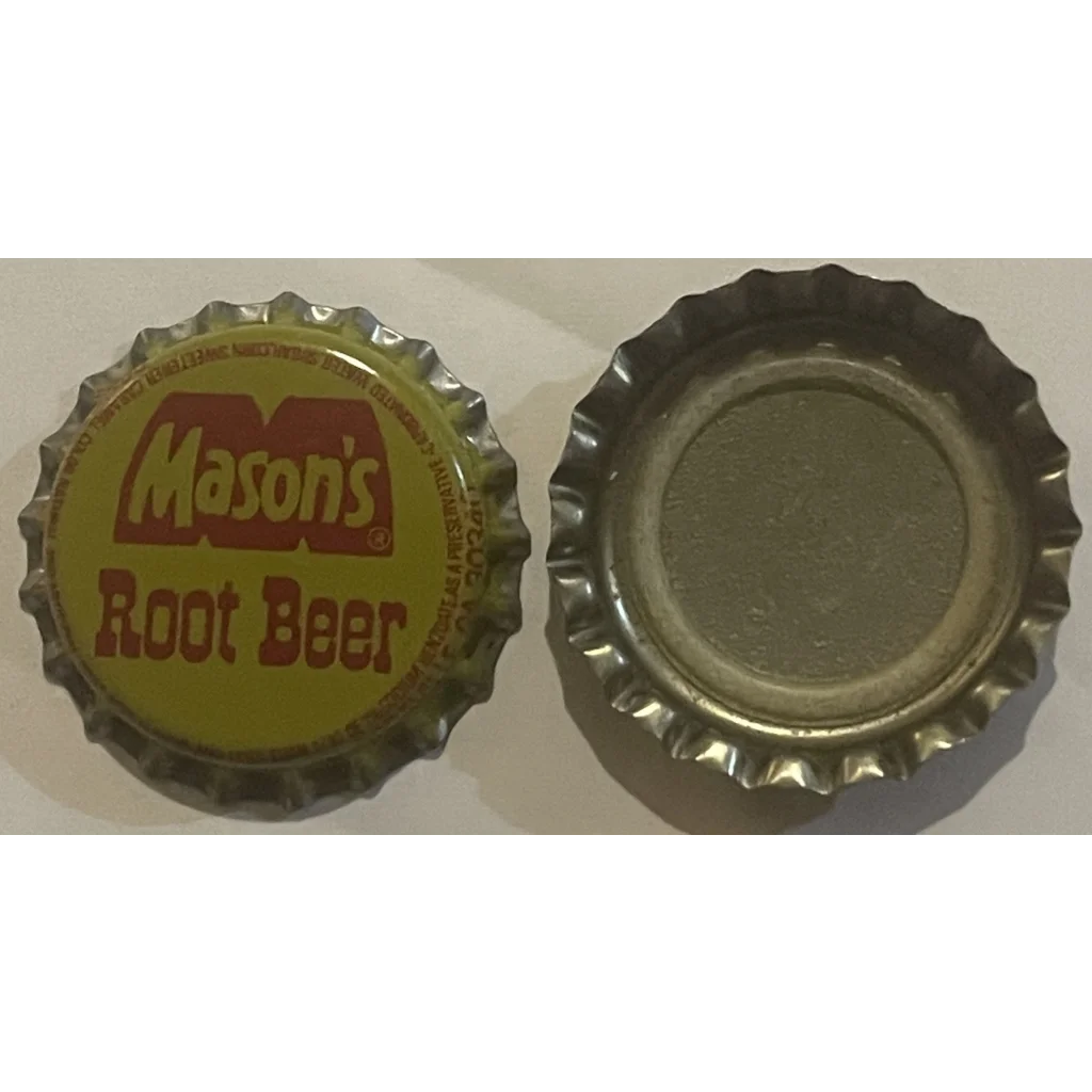 Vintage 1970s Mason’s Root Beer Bottle Cap Doraville Ga - Collectibles - Antique Soda And Beverage Memorabilia. Masons